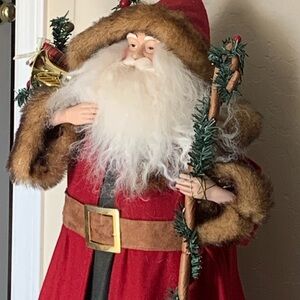 Santa Claus Figurine with Red Coat